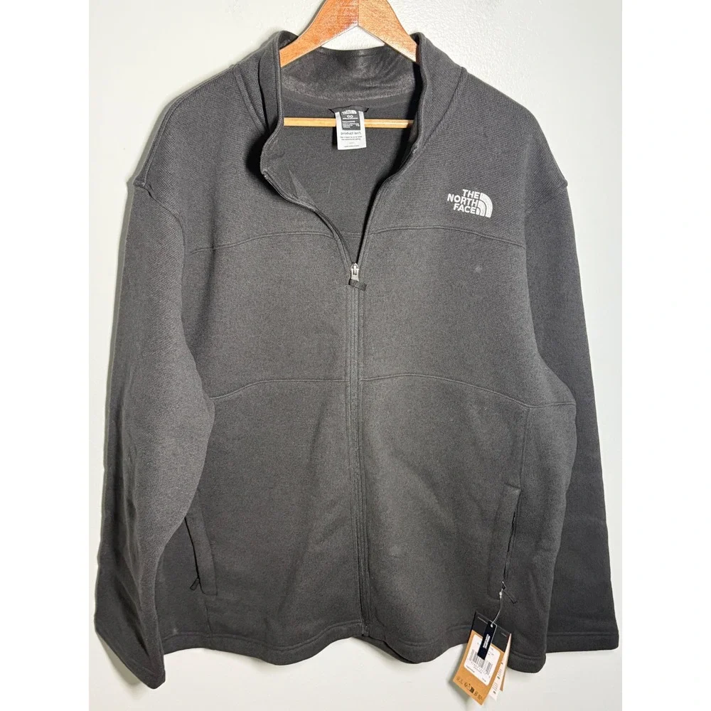The North Face Mens XXL Circular Design Full Zip Jacket Asphalt Grey NF0A7UJF